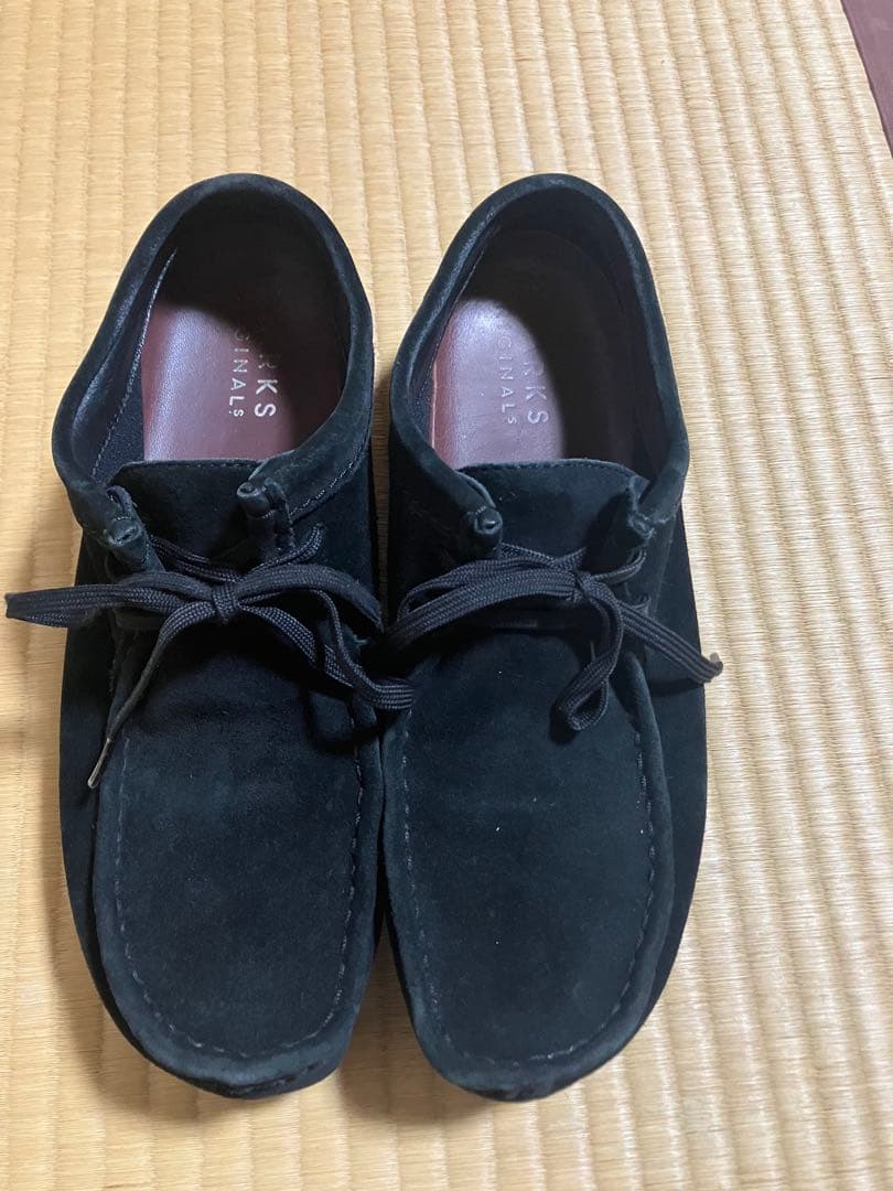 クラークス　ワラビー　ゴアテックス　25.5㎝　ブラック　スエード　黒