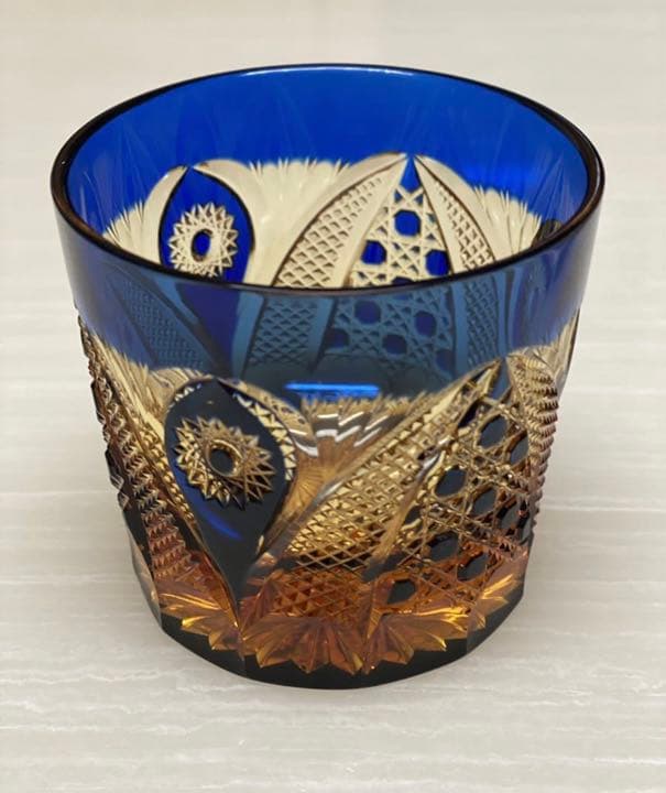 黒木国昭■綾切子■ショートロックグラス■新品