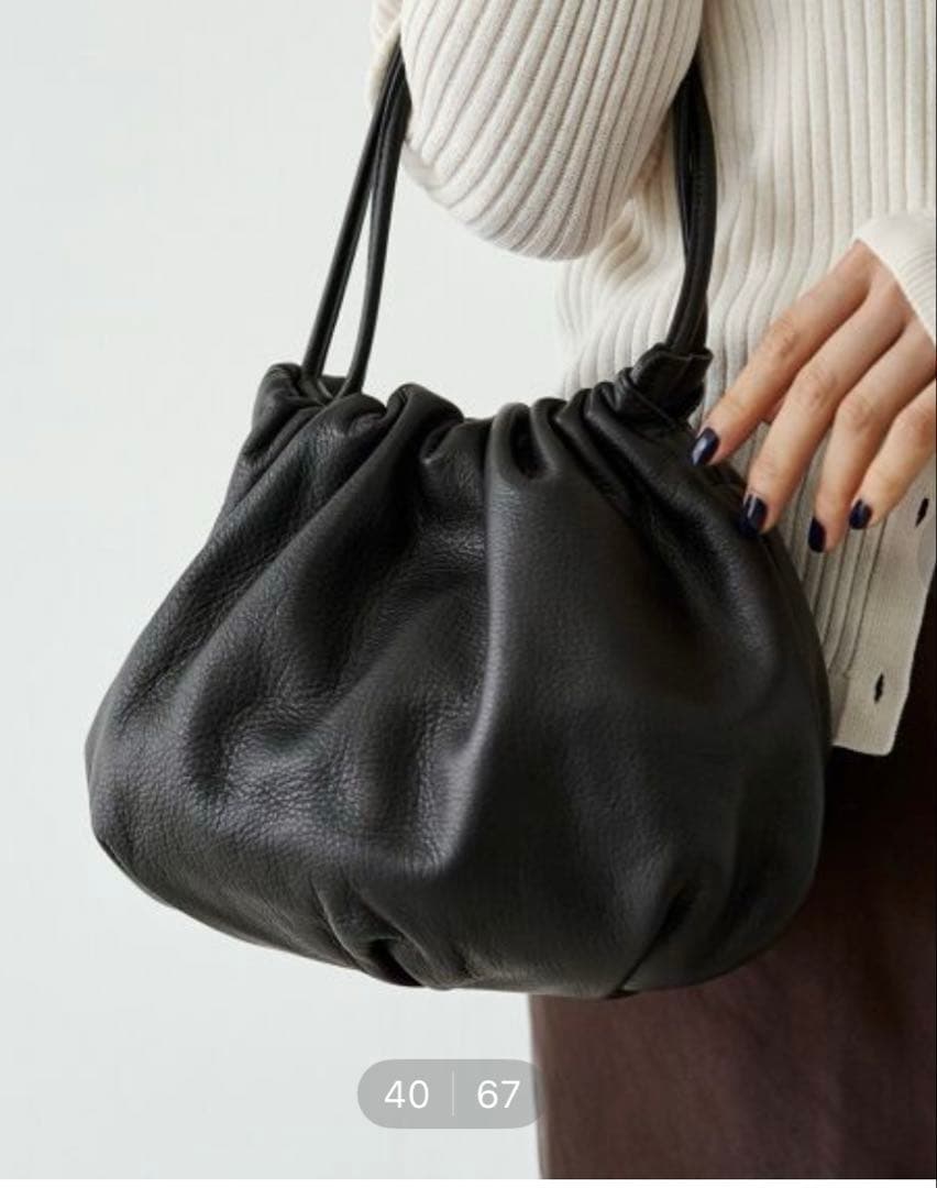 ラシット　レザー巾着4WAYショルダーバッグ