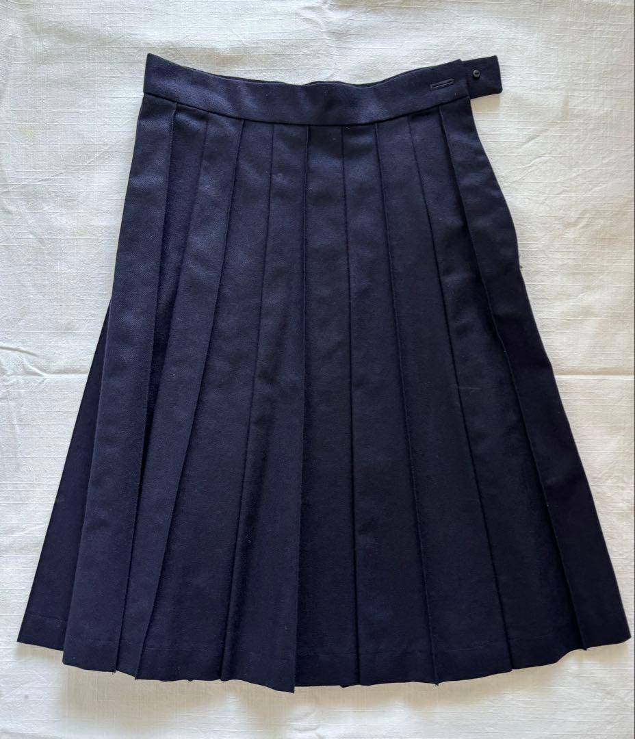 tricot COMME des GARÇONS ／プリーツスカート ネイビー