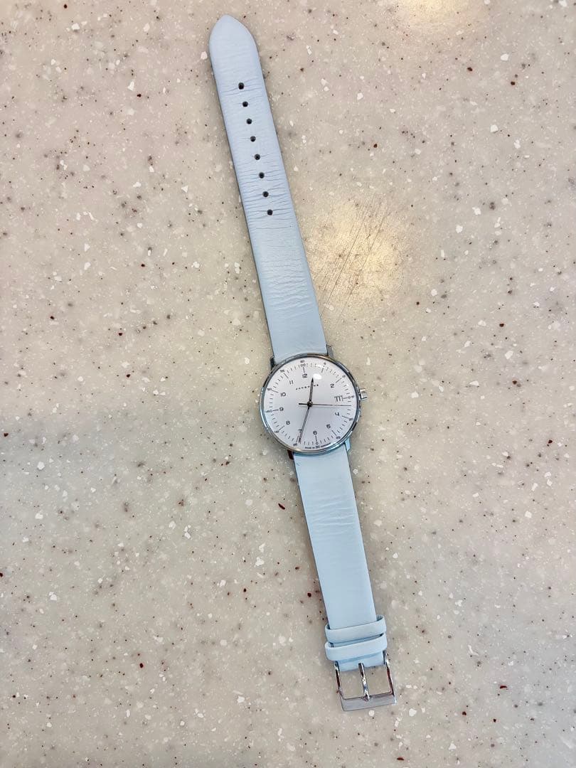 ザ*キ様 ユンハンス　マックスビル　定価81.900円　ライトブルー レザーベル