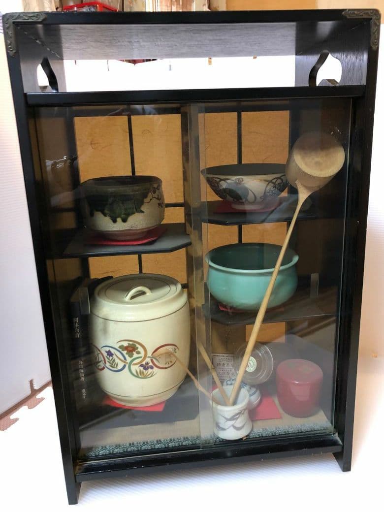 [美品]茶道 飾り茶棚 道具 一式 アンティーク ヴィンテージ