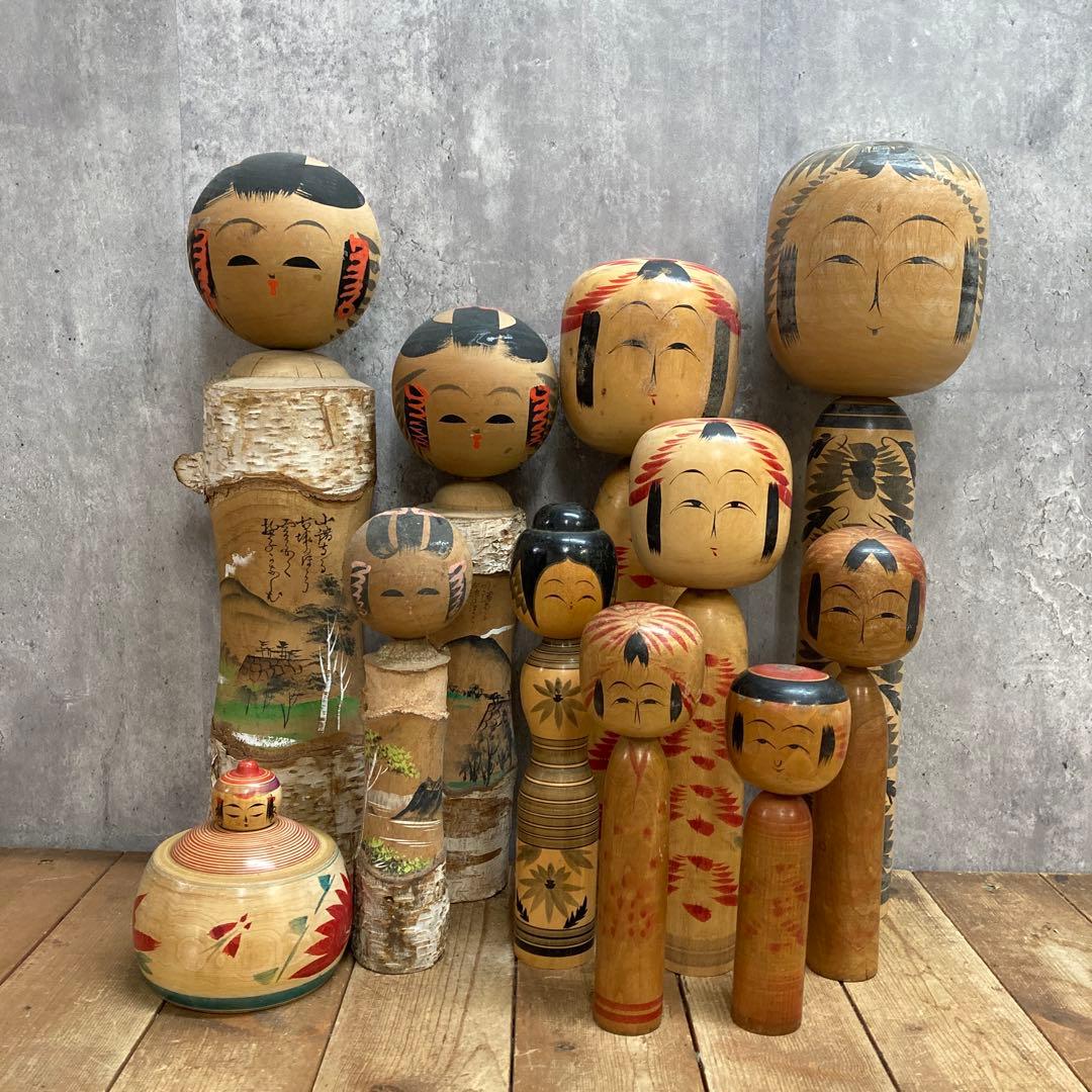 D-3 【希少】伝統こけし 11点セット まとめ売り（白樺・山形・鳴子など）