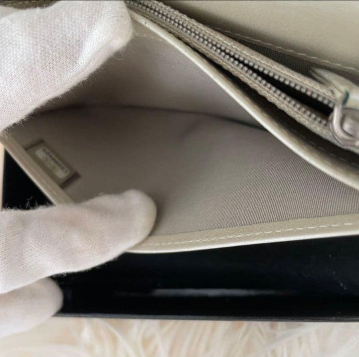 シャネル CHANEL 財布 ビコローレ ココマーク ホワイト 白