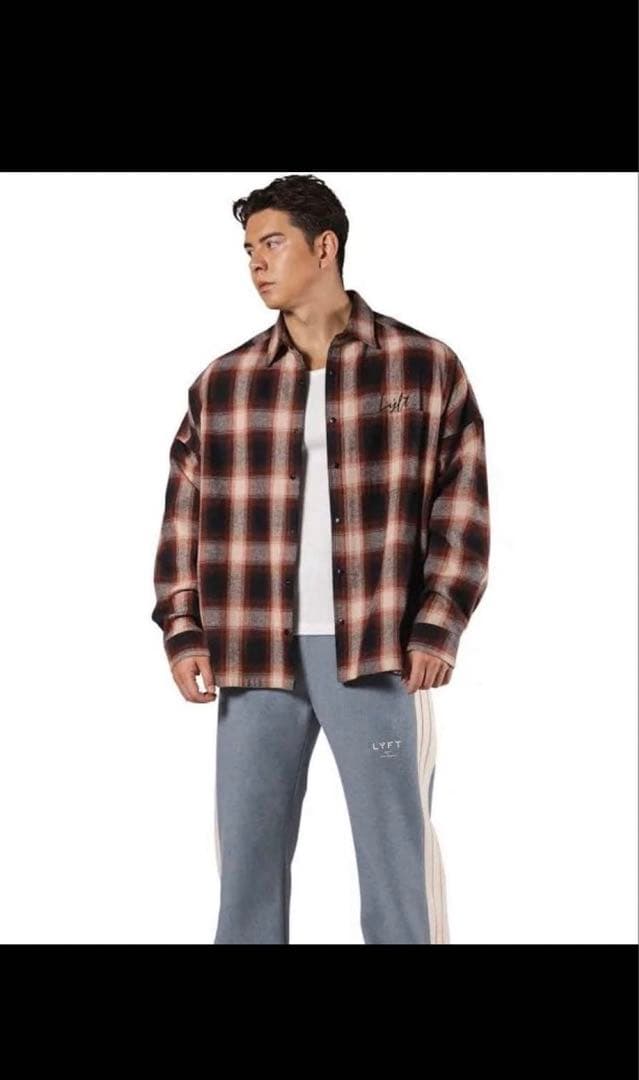 LYFT チェックオーバーサイズシャツ