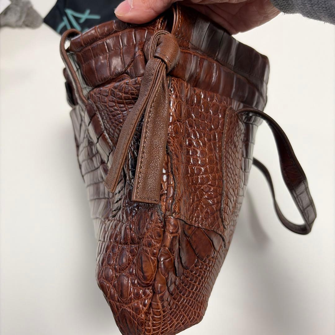 IBIZA ブラウン　ワニ革 ハンドバッグ　美品！