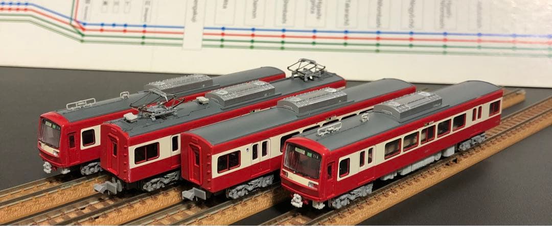 管理番号1635 京急2000形2扉車Nゲージ塗装キット素人組立品4両