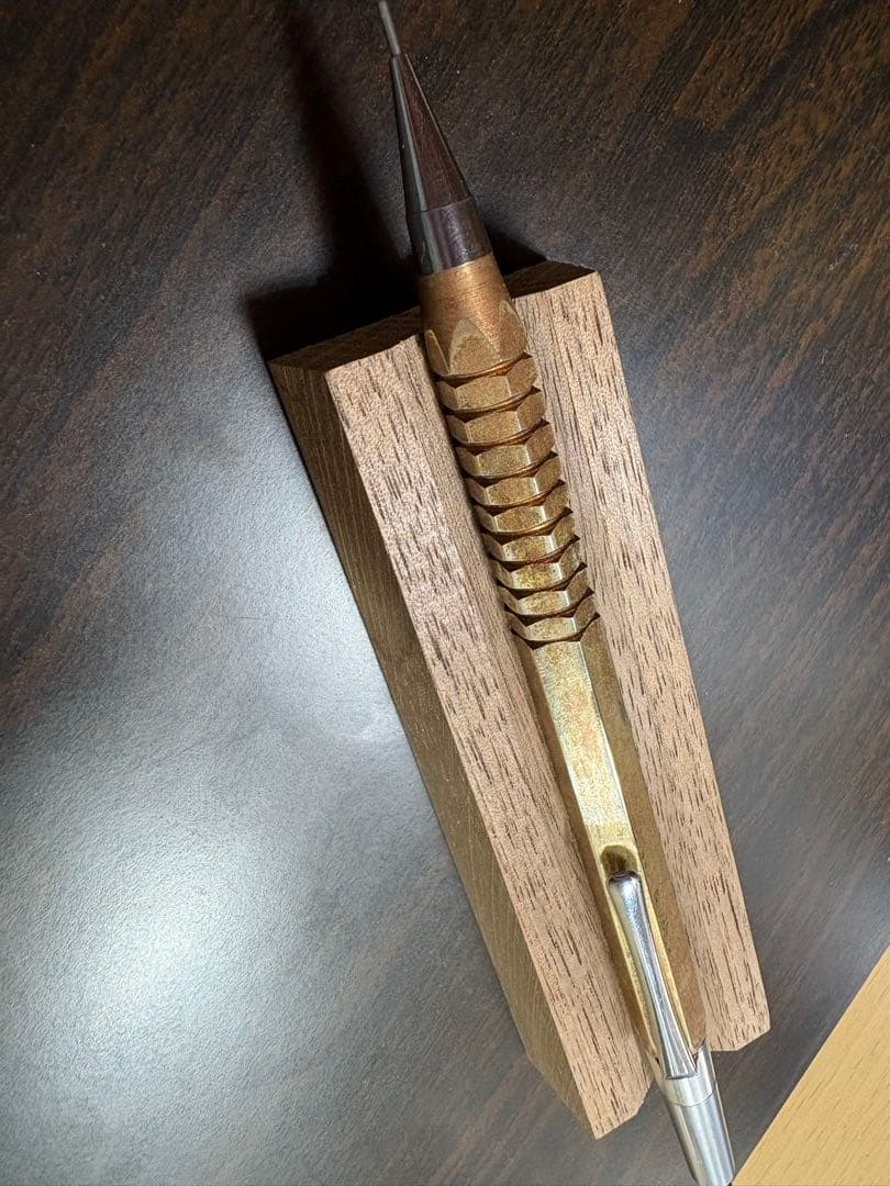 廣瀬鐡筆堂　赤漆の焼き付け塗装　シャーペン