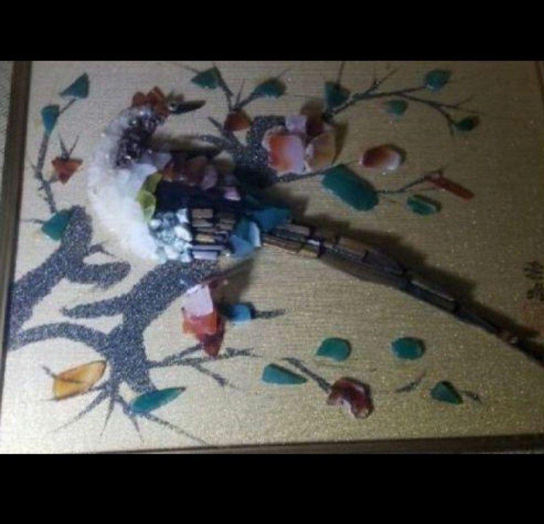 お値下げ雲峰落款いり宝石画です