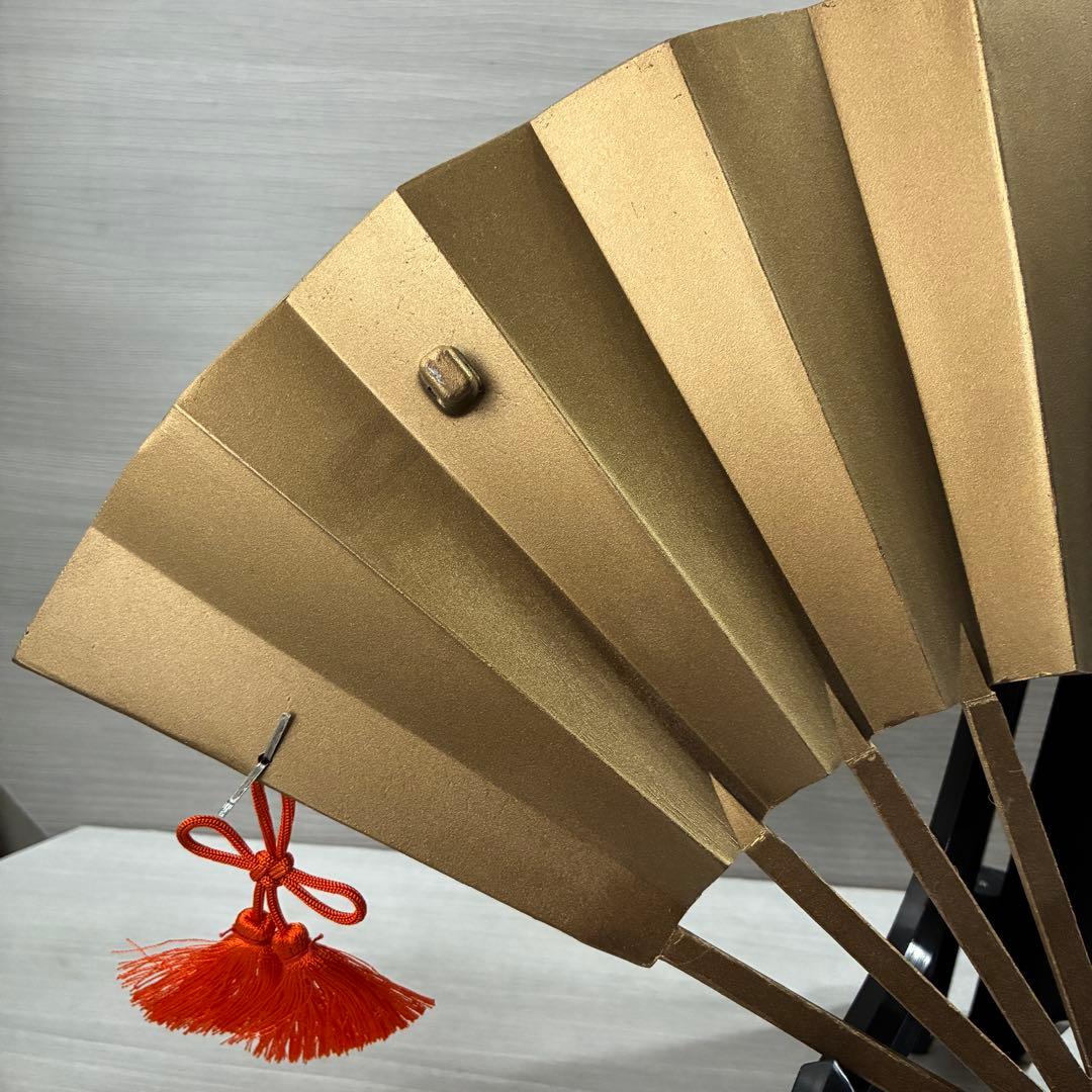 扇面　鳳凰　金属工芸　ヴィンテージ　工芸品　骨董品　飾扇