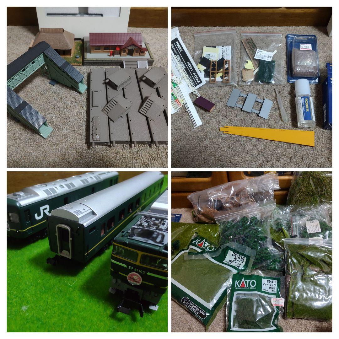 鉄道模型セット 駅舎 プラットフォーム Nゲージ