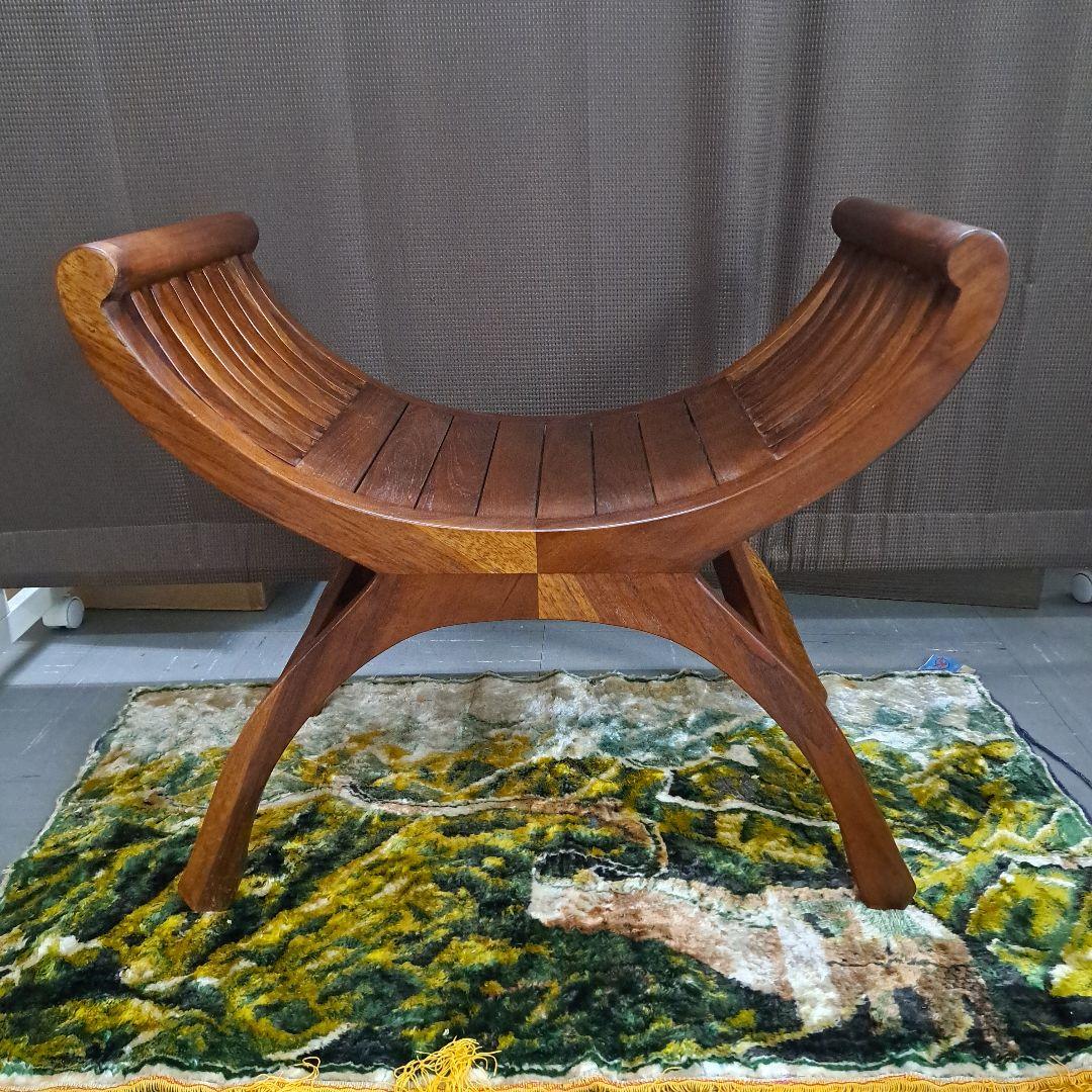 ♡クラブチェアー♡木製曲線スツール