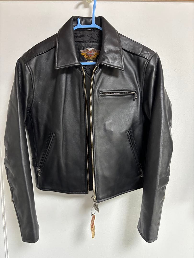 Harley-Davidson ブラック シングルライダースジャケット Sサイズ