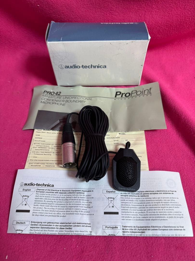 【未使用】audio-technica PRO42 コンデンサバウンダリーマイク
