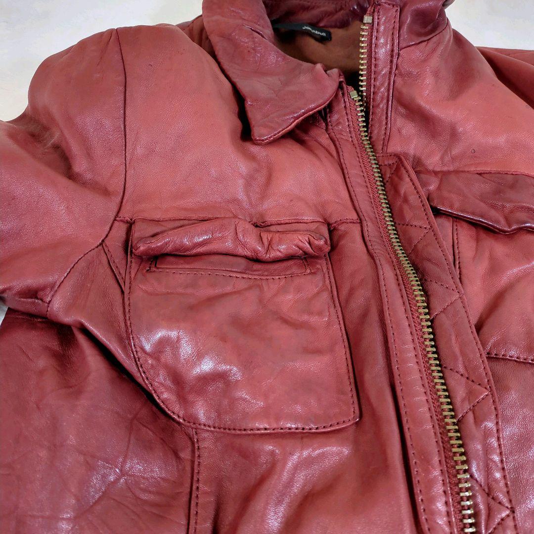 Johnbull レザージャケット MA-1 ラムレザー M ダメージ加工