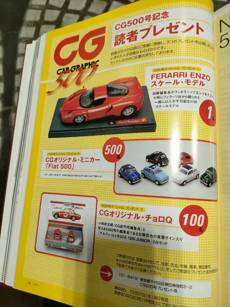 【編集長サイン付】チョロQ　アルファロメオ　ジュニア1300　カーグラフィック