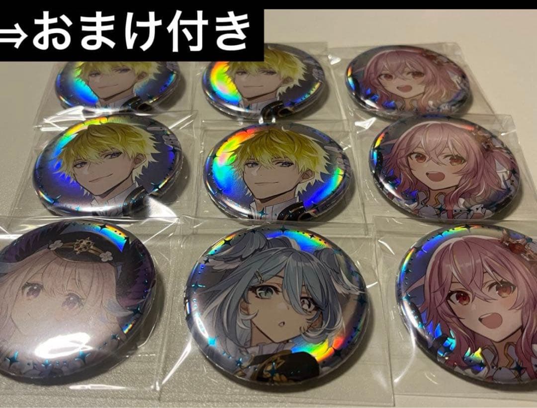 にじさんじOVERTURE 缶バッジ 年賀状 サニー エナー エリーラ ロゼミ