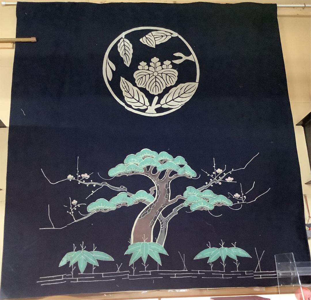 筒描　タペストリー裏付き仕立て　お正月むき　大幅お値下げ　4