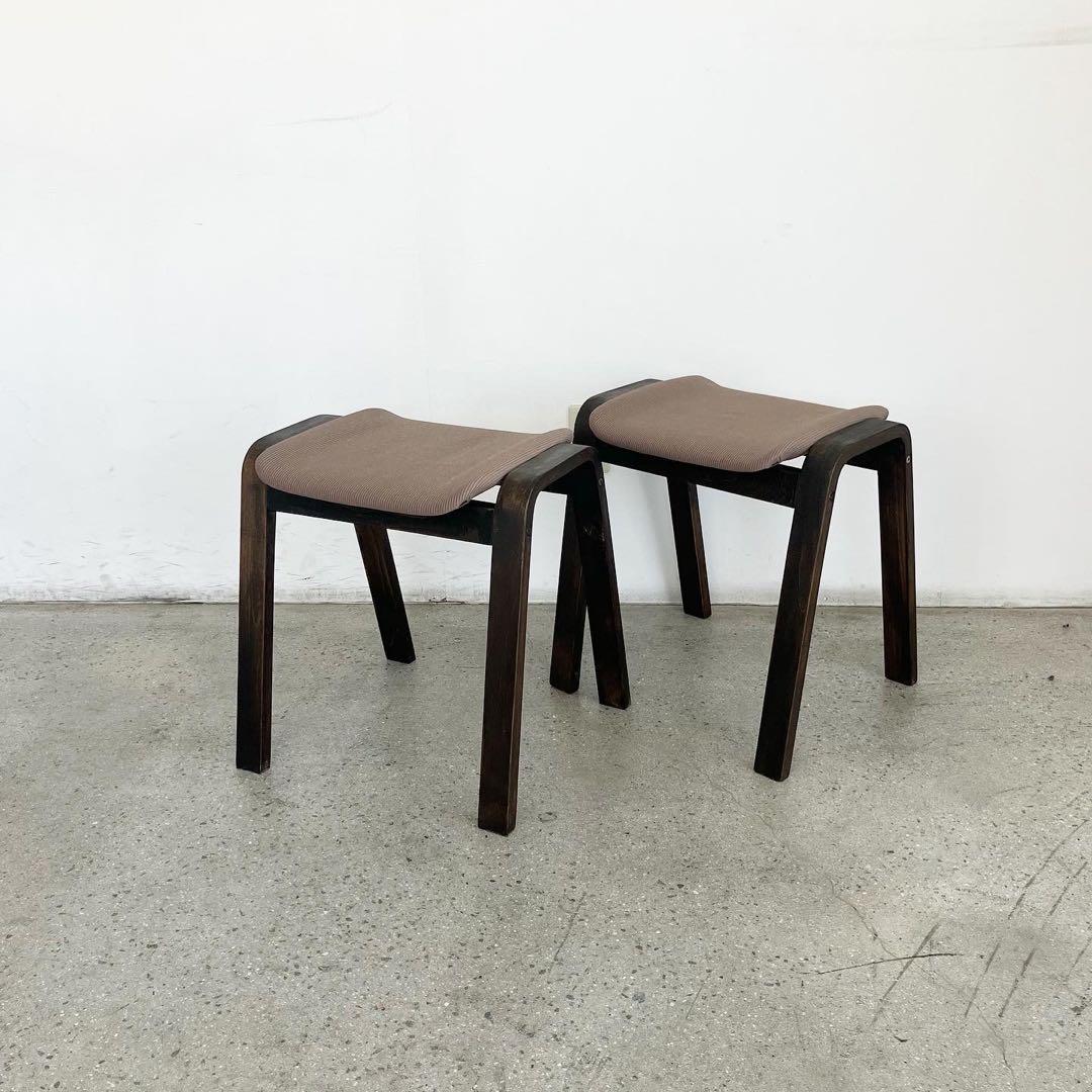 レトロ　ヴィンテージ　古道具　古家具　スツール　スタッキング　木製