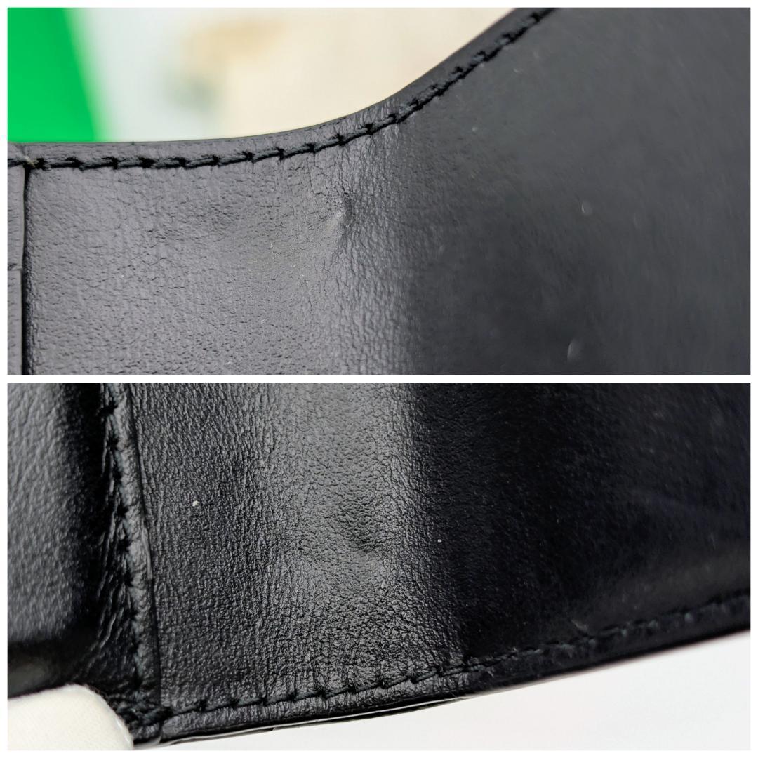 ボッテガヴェネタ カセット 三つ折り コンパクト ウォレット ブラック RFID