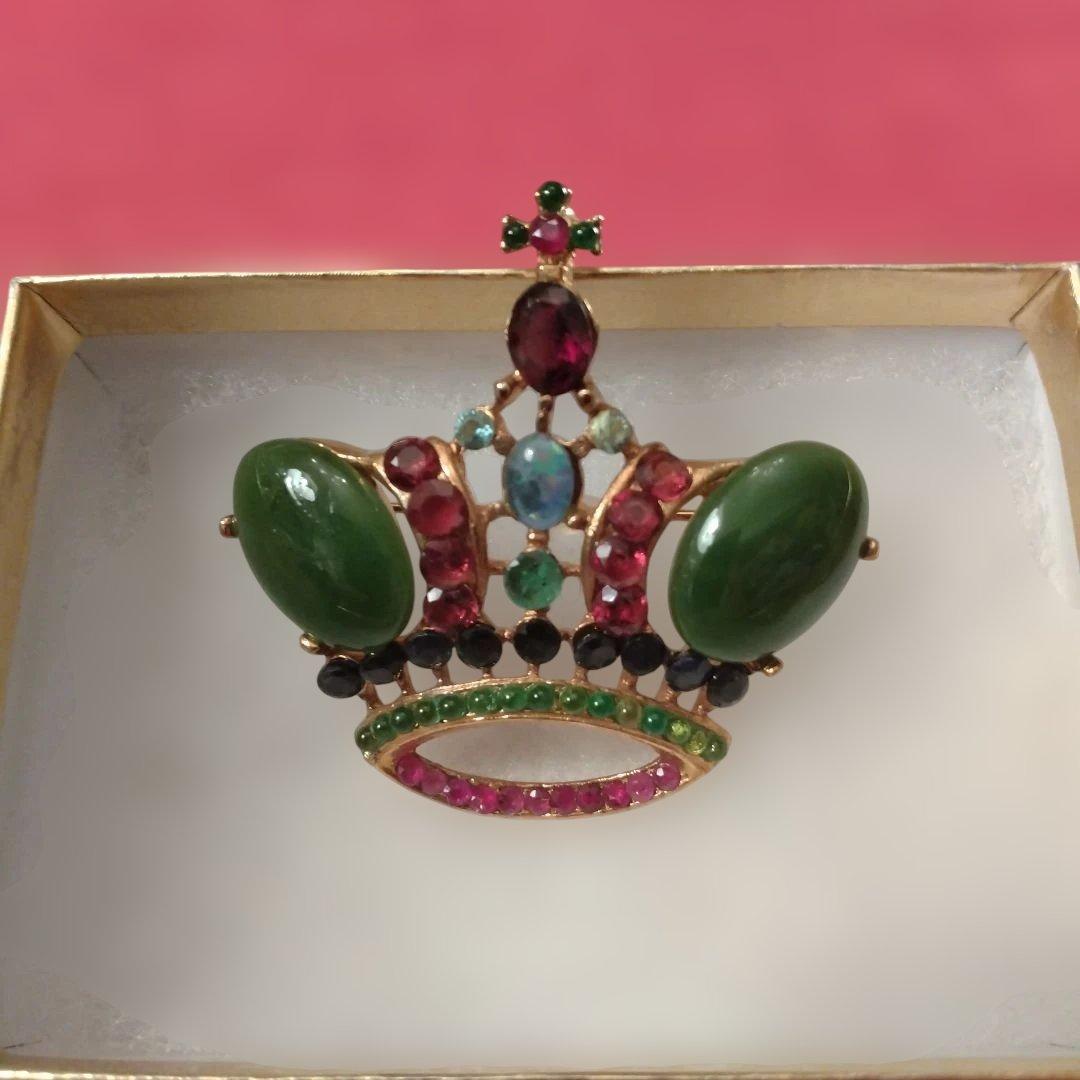 Apfelchen　スワボダ　半貴石ブローチ　グリーン系