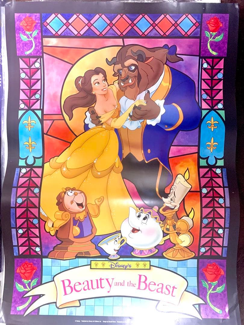 ポスター　ディズニーアニメ　美女と野獣　Ｂ２より大きめ
