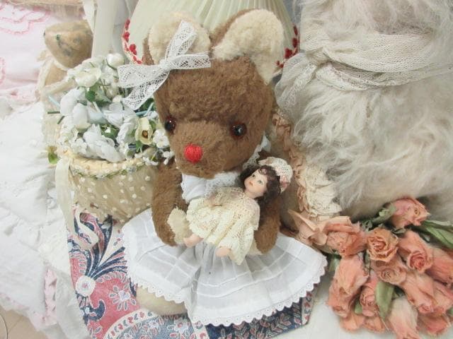 アンティークベア　フランス　☆　テディベア　ミニョネット付き