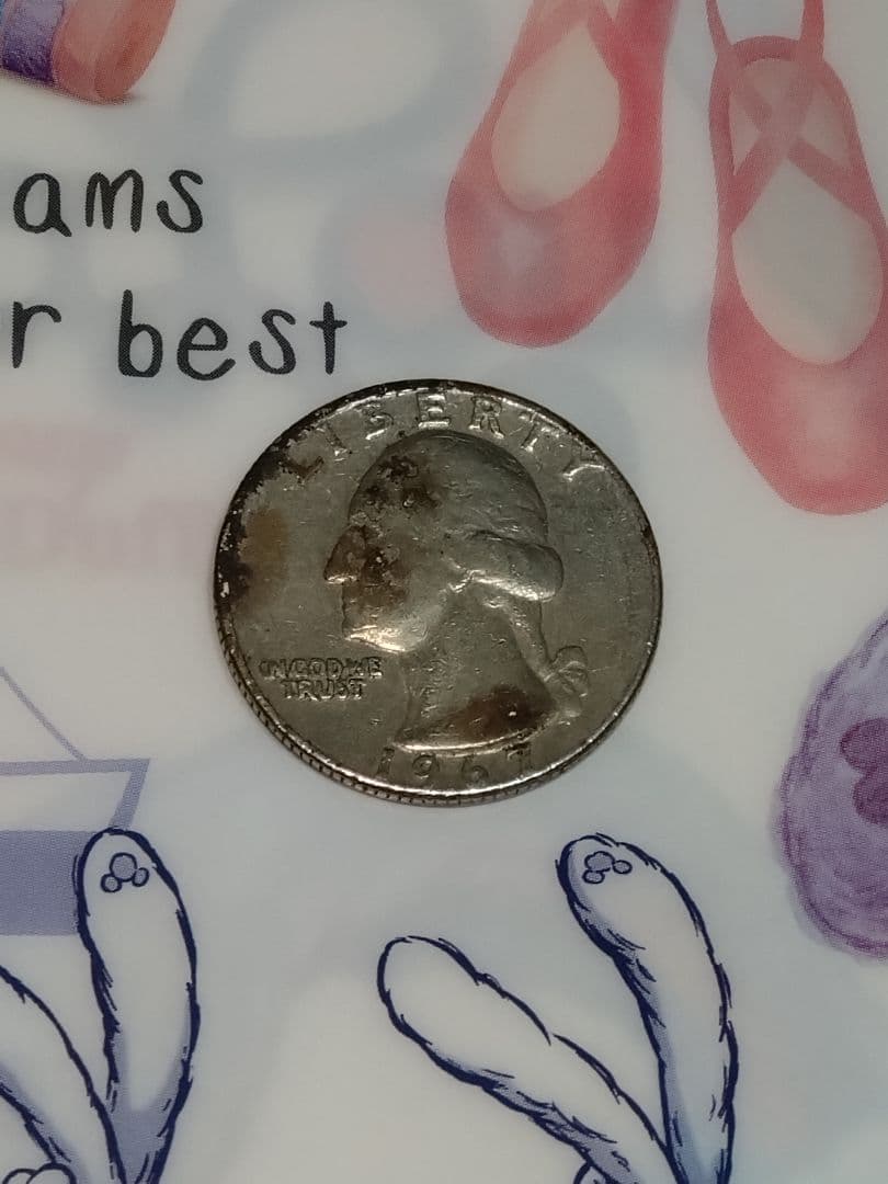 アメリカ　クォーター　25セント　1967年