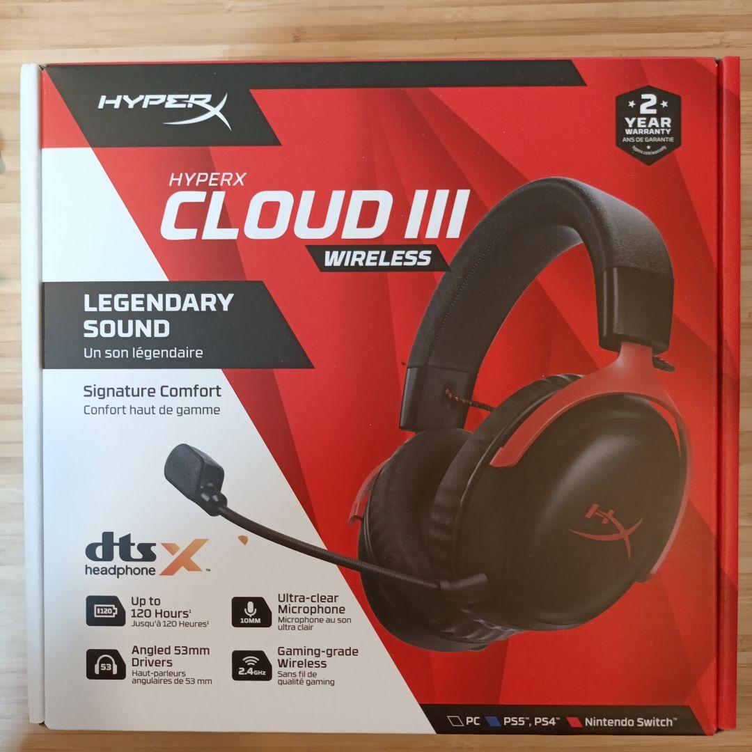 【新品】HyperX Cloud III Wireless ブラック/レッド
