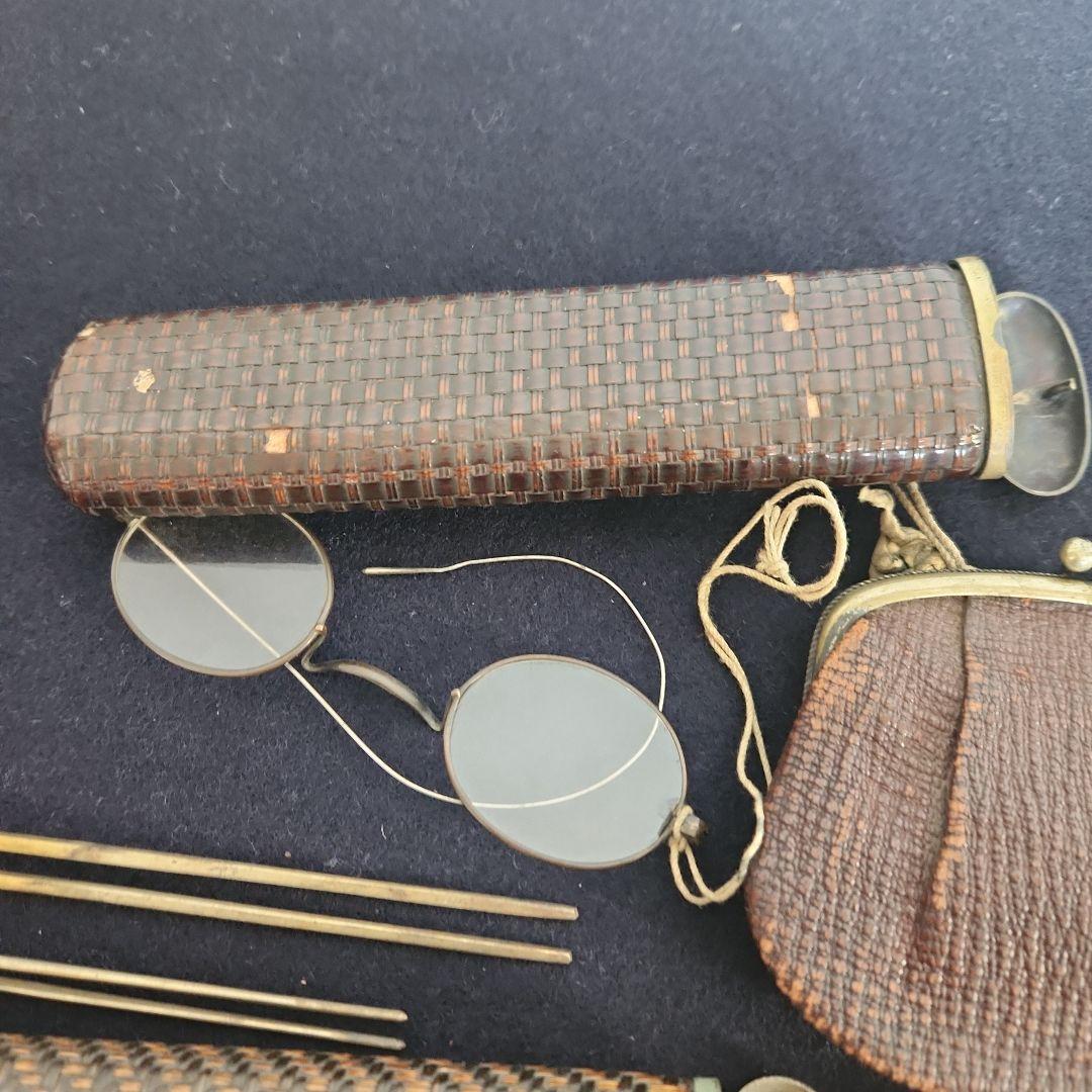 煙管‥古いメガネ入れ‥カンザシいろいろ