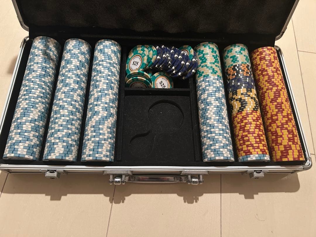 ポーカーチップセット　モンテカルロ　アルミケース付き
