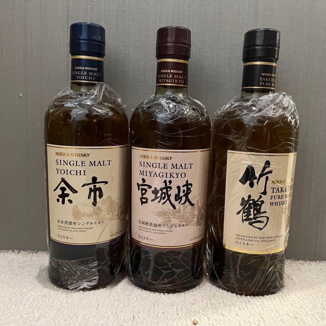 新品 ニッカ3本セット　竹鶴 余市 宮城峡