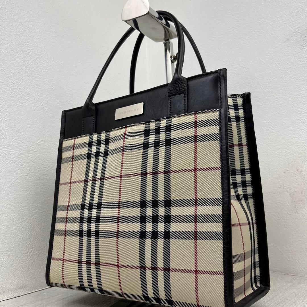 美品✨ Burberry バーバリー ハンドバッグ ノバチェック レザー
