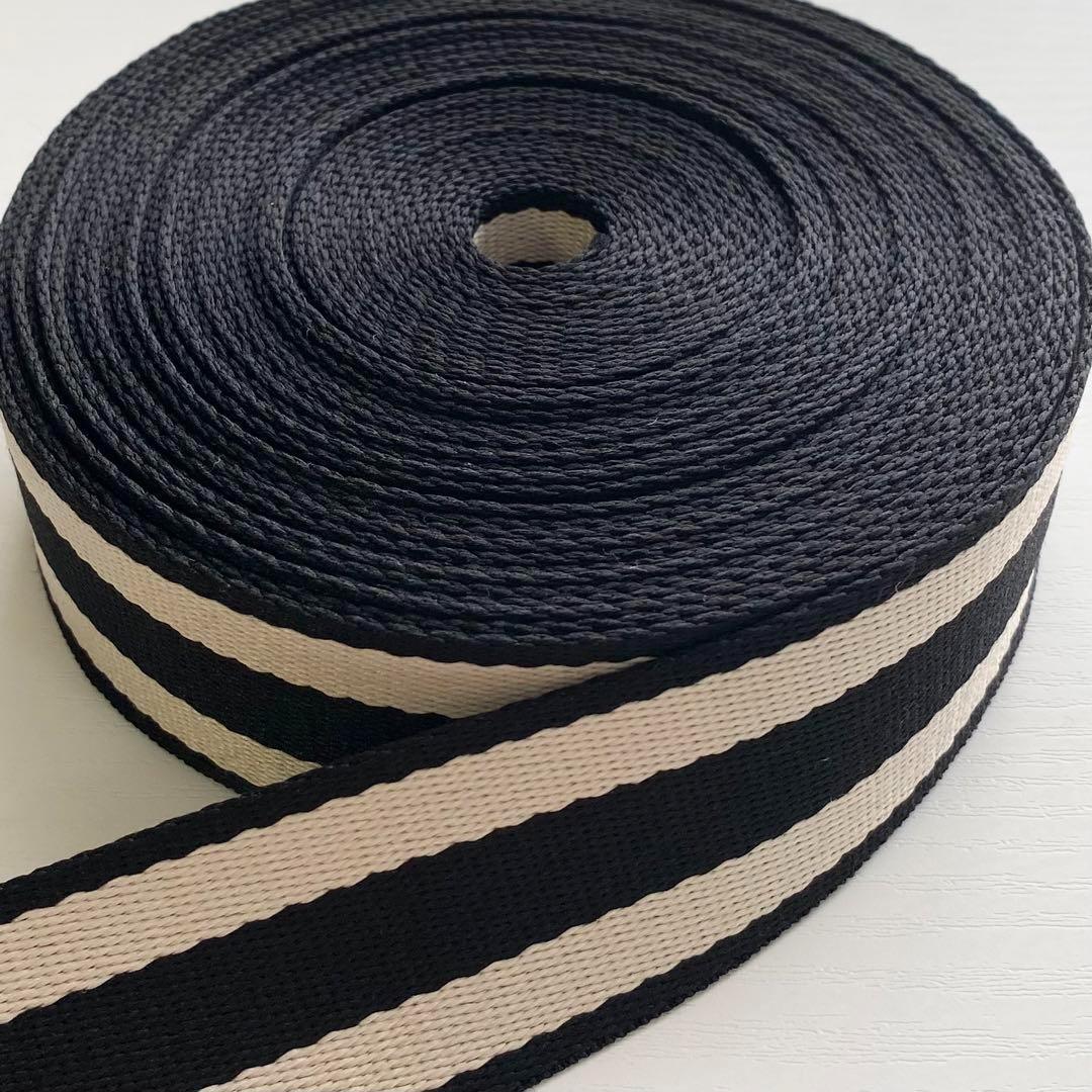 ★z2【合計100M】ポリエステル素材 バッグ紐 ストライプ 幅3.8cm