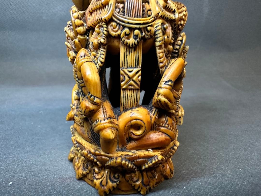 極上　置物　ガネーシャ　象神　仏像　天然素材　アンティーク　骨董　飾り物　古美術