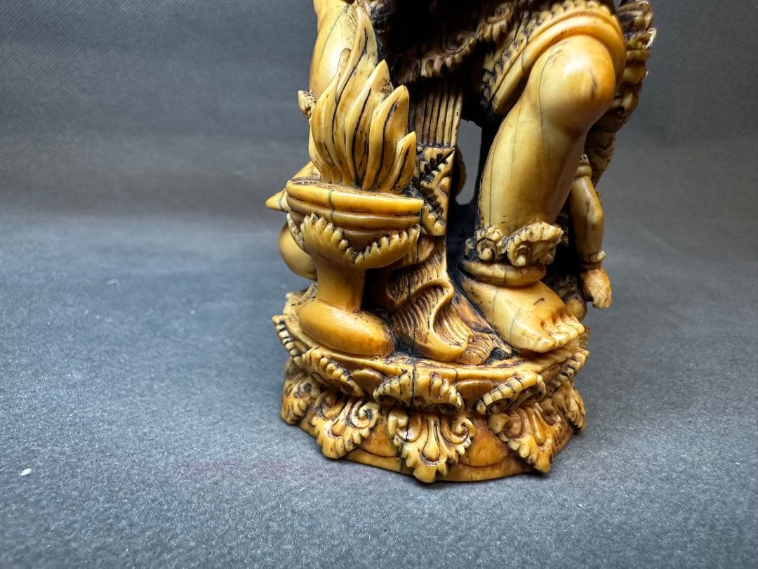 極上　置物　ガネーシャ　象神　仏像　天然素材　アンティーク　骨董　飾り物　古美術