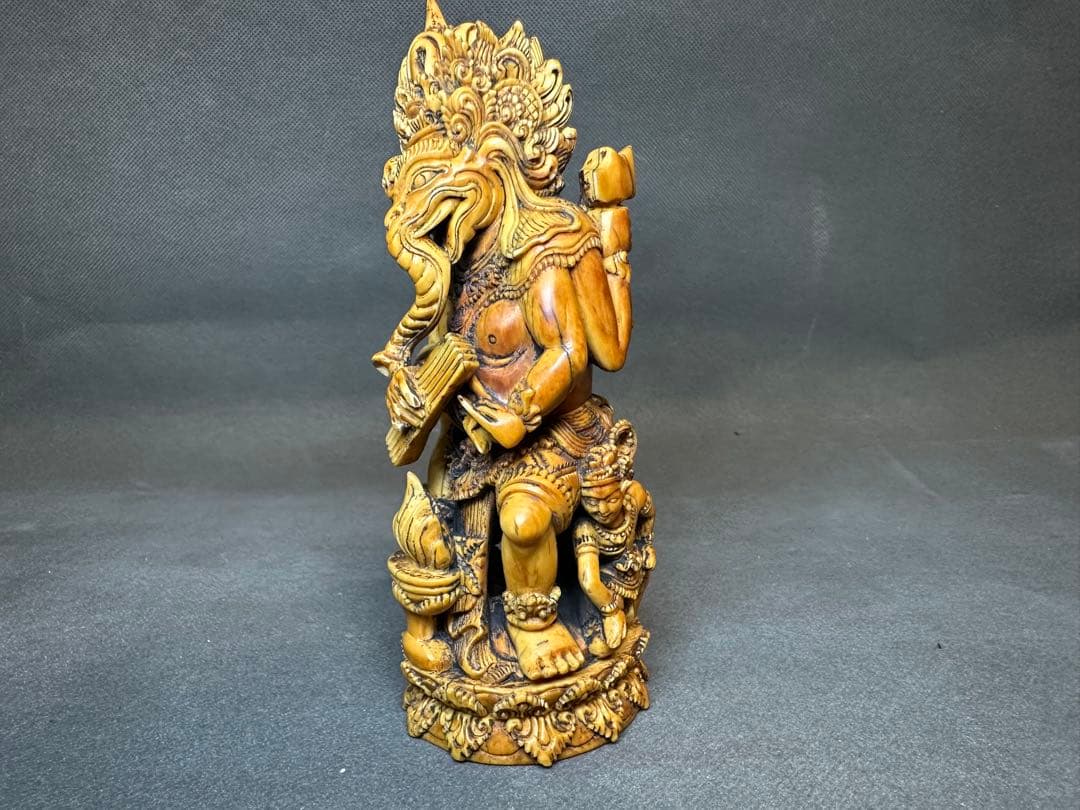 極上　置物　ガネーシャ　象神　仏像　天然素材　アンティーク　骨董　飾り物　古美術