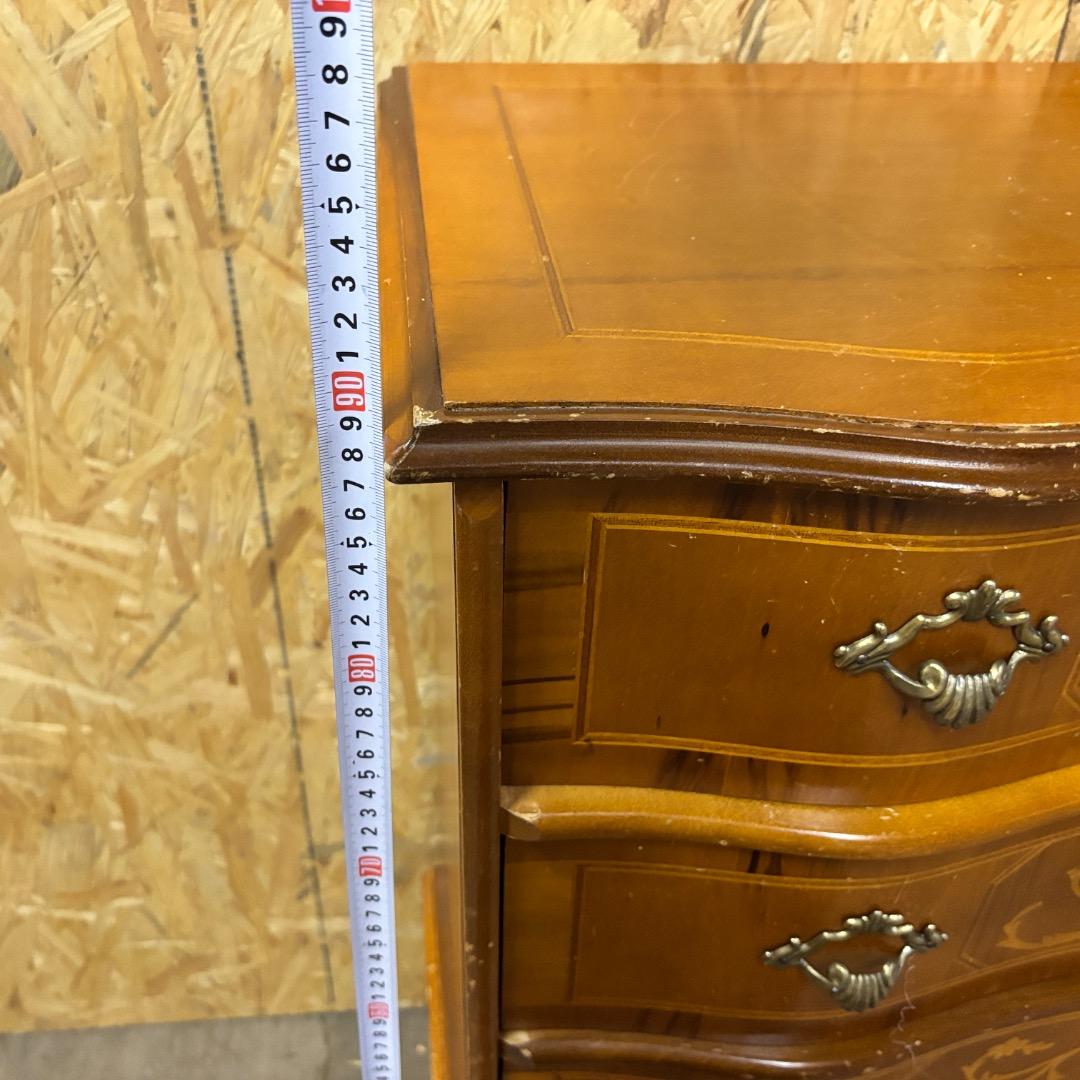 アンティーク風　チェスト　キャビネット　高さ91cm 4段