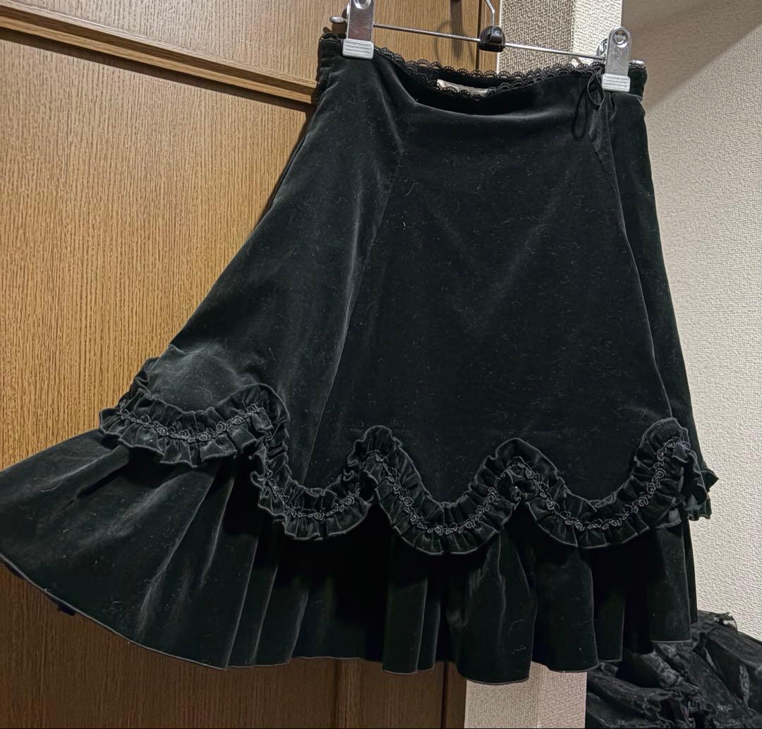 t*s様 メアリーマグダレン　別珍　スカラップフリルスカート　ブラック
