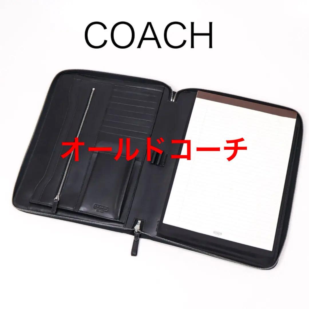 H3749-32◾️オールドコーチ　レザー　マルチケース　レザーバインダー　A４