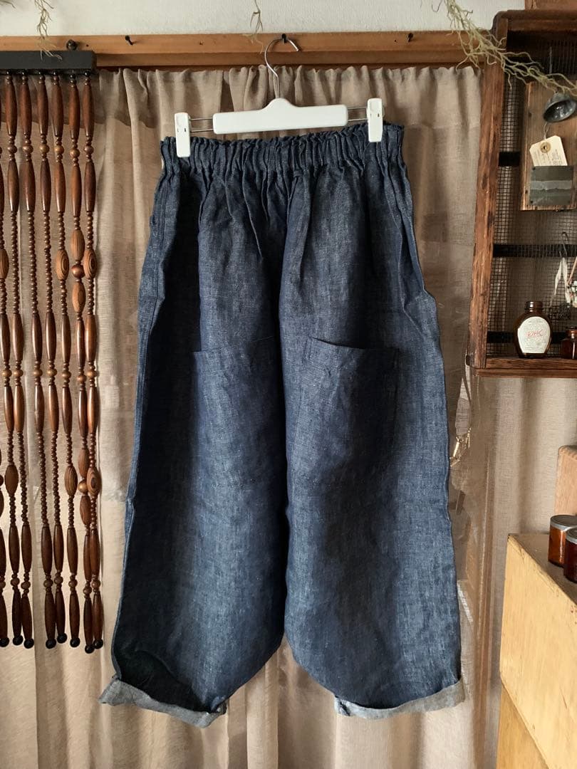 ⑧ イチ アンティークス デニムリネン サルエルパンツ