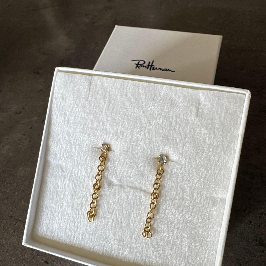 スピネリキルコリン★ゴールドチェーンピアス★