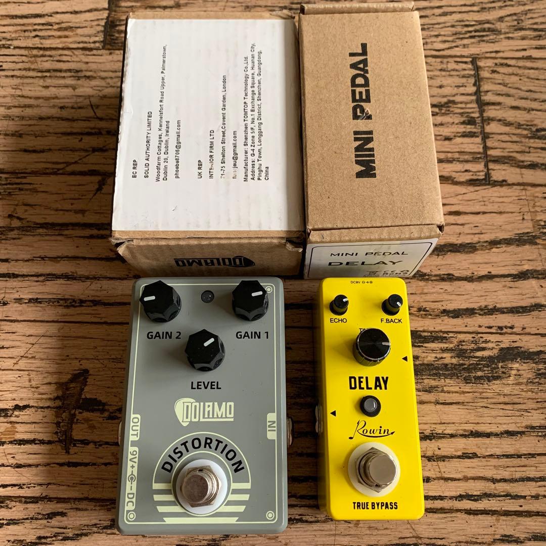 ギターエフェクター2個 ディストーションとディレイ