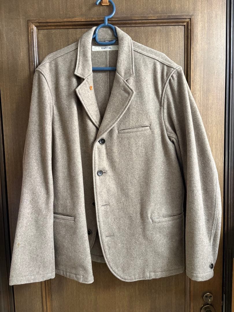 KAPITAL ベージュ シングルブレストジャケット