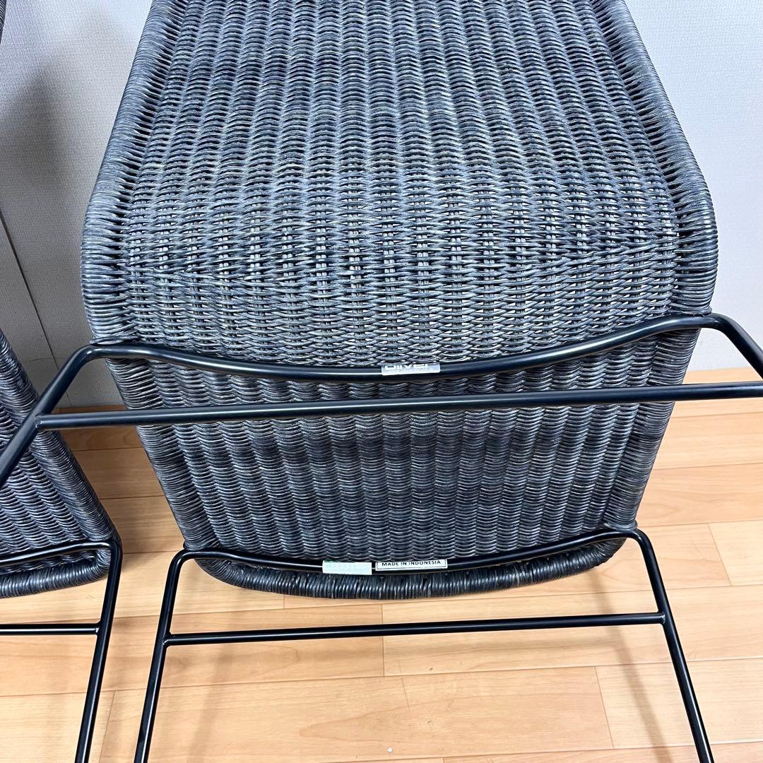 【展示未使用】Oliver オリバー　正規品　藤 ラタンチェア 2脚セット