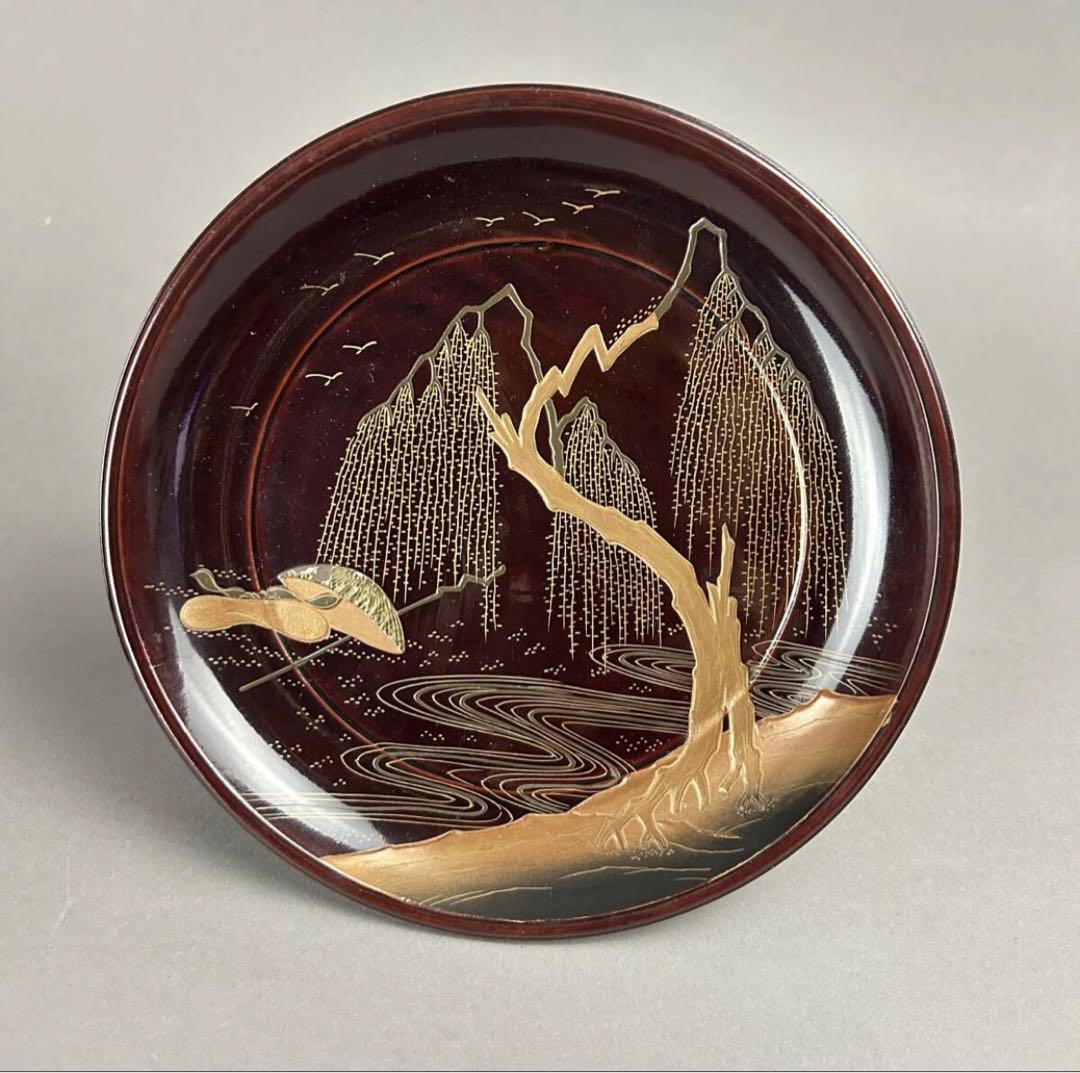 漆器皿10まいセット 金箔装飾 木箱付き