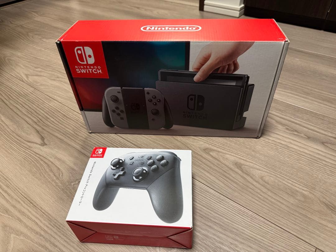 Nintendo Switch 本体 (グレーコントローラー)、プロコン付き