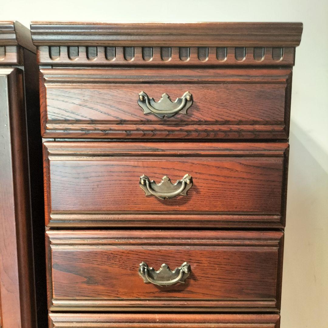 M♦ぽぽ送料込IDF太田長　Atlanta　7段チェストキャビネット　栗材