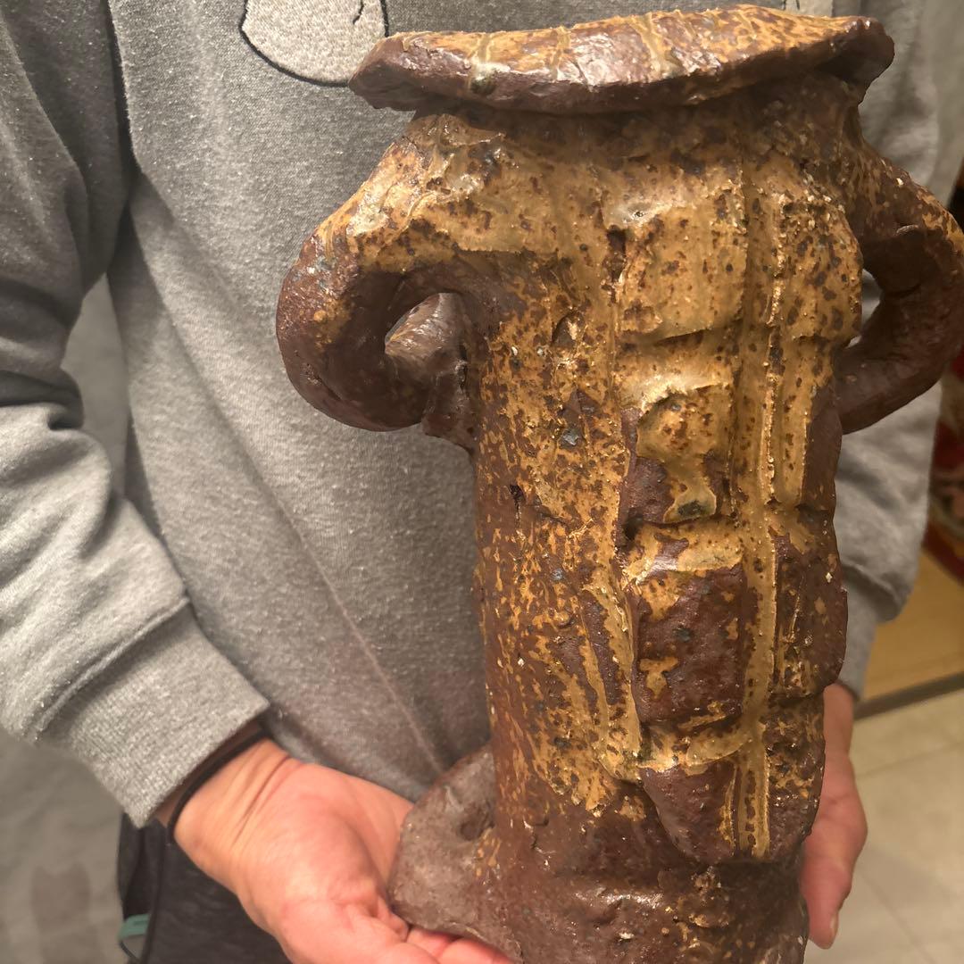 常滑焼作家さんによる表情が何とも素敵な一服してリラックスするカッパ