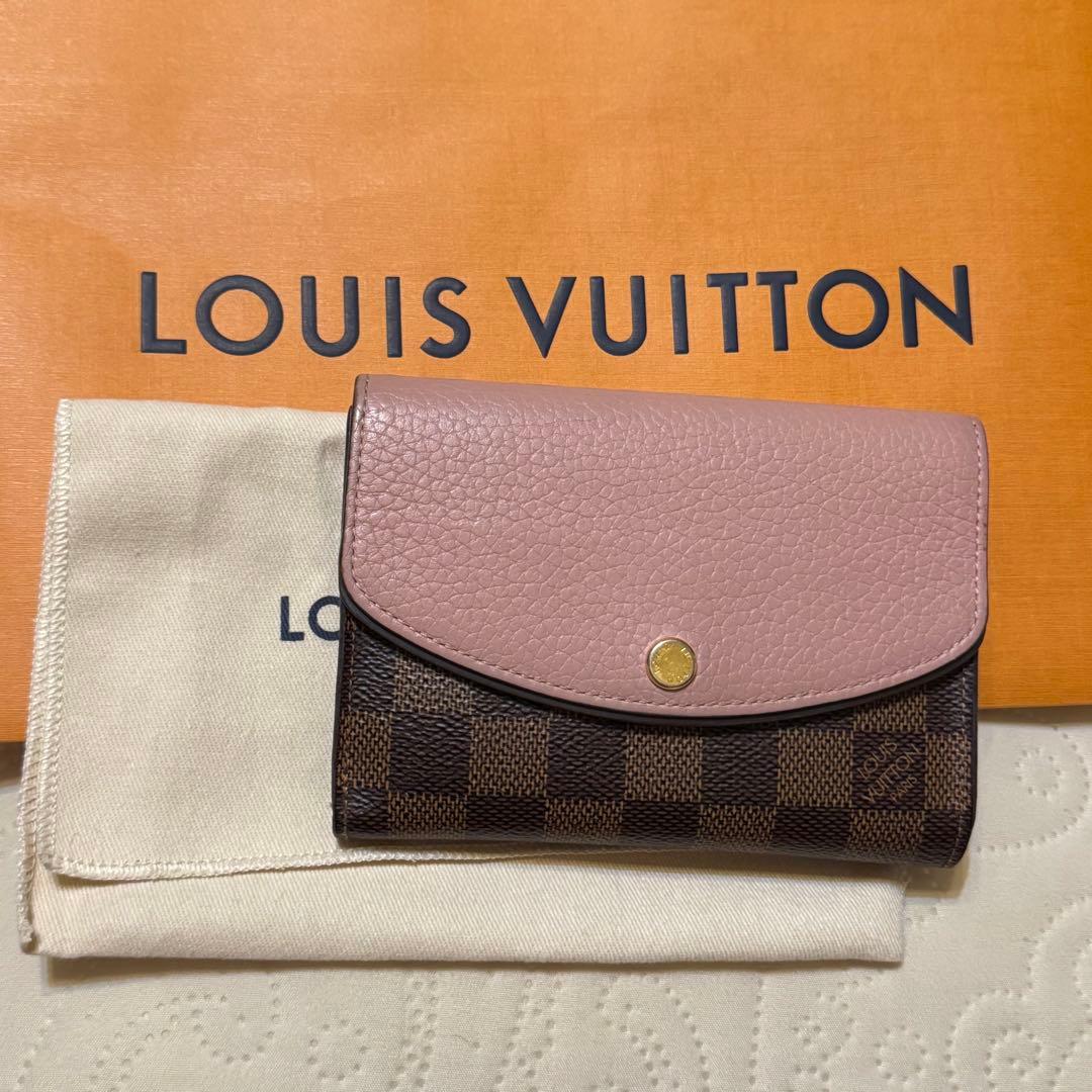 ノルマンディLouis Vuitton ダミエ ピンク二つ折り財布 即購入可